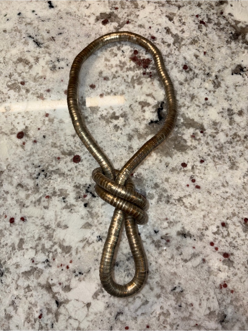 Vintage Flexible Knotting Snake Chain Necklace - 18”
